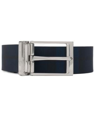 Burberry Reversible Check Belt - Blue