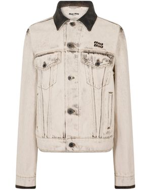 Miu Miu Denim Jacket - Natural