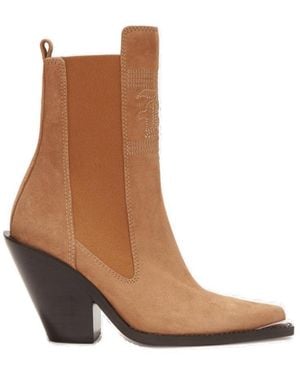 Ermanno Scervino Suede Ankle Boots - Brown