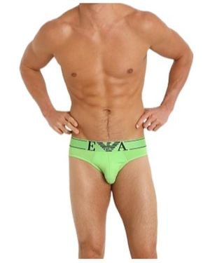 Emporio Armani Logo Detail Knickers - Green