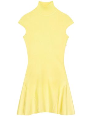 Givenchy Mini Dress With Flared Skirt - Yellow