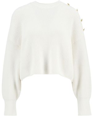 Barbour Crew-Neck Sweater - White