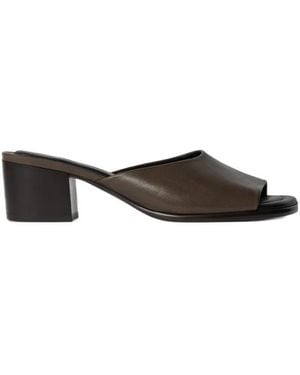 Lemaire Block Heel Slip-On Sandals - Brown