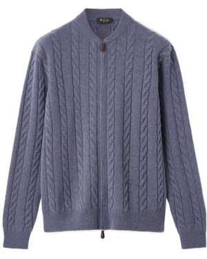 Loro Piana Cedar Bomber Cardigan - Blue