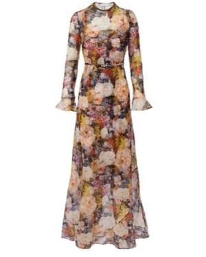 Zimmermann Alchemy Belted Floral Maxi Dress - Brown