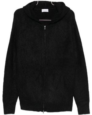7 For All Mankind Fuzzy Zip Hooded Jumper - Black