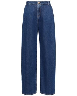 Max Mara Barrel-Leg Denim Trousers - Blue