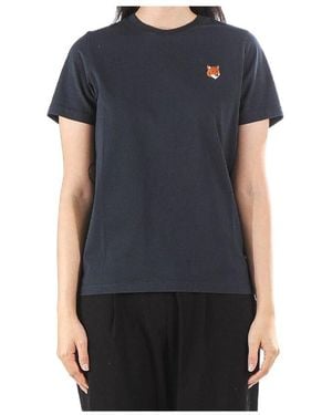 Maison Kitsuné Maison Kitsun Fox Head Regular Tee-Shirt - Black
