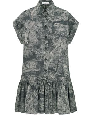 Dior Iviera Short Shirtdress - Gray
