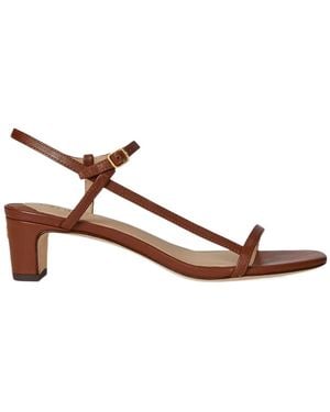Ralph Lauren Lainee Real Leather Heeled Sandals - Brown