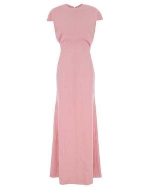 Jil Sander 306 Cap Sleeve Maxi Dress - Pink