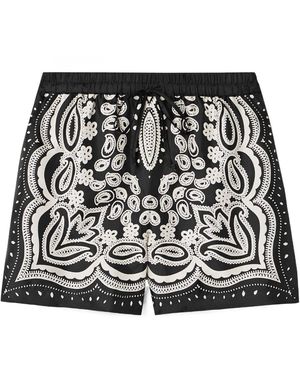 Nili Lotan Frances Printed Shorts - Black