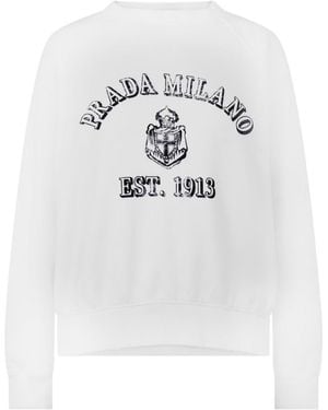 Prada Crew Neck Sweatshirt - White