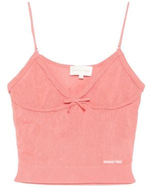 ShuShu/Tong Bow-Detail Top - Pink