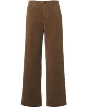 Jil Sander Cotton Corduroy Wide-Leg Pants - Brown
