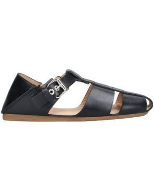 Lemaire Fisherman Round-Toe Flat Sandals - Blue