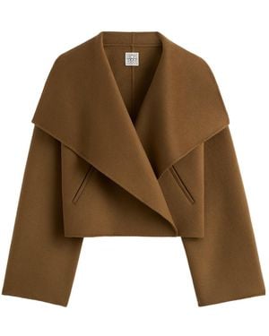 TOTEME Oversized Wool-Blend Jacket - Brown