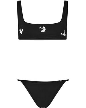 Off-White c/o Virgil Abloh Simple Printed Swimsuit - Black