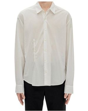 Ann Demeulemeester Isak Twisted Script Print Shirt - Gray