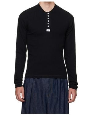 Magliano Henley-Neck Long-Sleeve T-Shirt - Blue