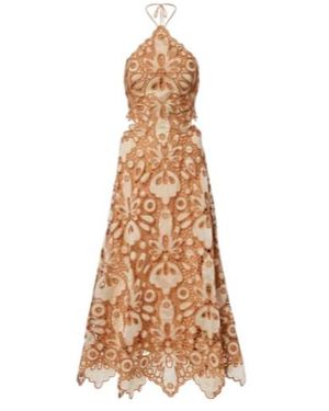 Johanna Ortiz Lace Guipure Maxi Dress - Natural
