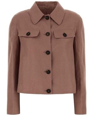 Brunello Cucinelli Buttoned Shirt Blazer - Brown
