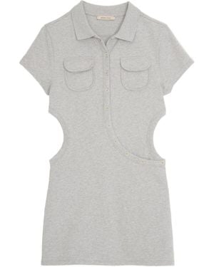 Paloma Wool Susana Cut-Out Button-Up Dress - Gray