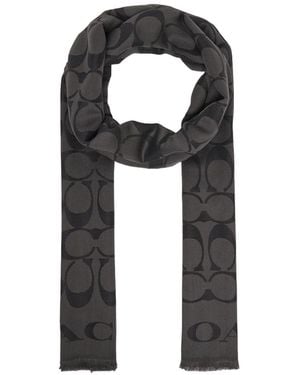 COACH Tassel Scarf - Black