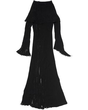 Acne Studios Open-Knit Maxi Dress - Black