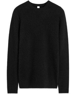 TOTEME Structured Crew-Neck Sweater - Black