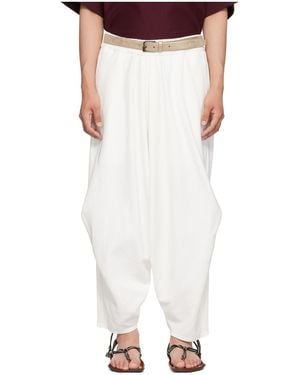Hed Mayner Embroidered Joggers - White