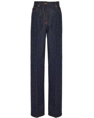 Ferragamo Belt Ring Denim Pants - Blue