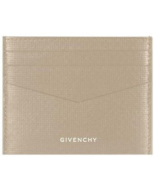 Givenchy Logo Printed Open Top Card Holder - Natural