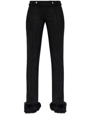MISBHV Feather-Trim Trousers - Black
