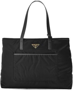 Prada Re Nylon Tote Bag - Black