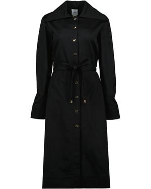 Patou Collared Button-Up Dress - Black