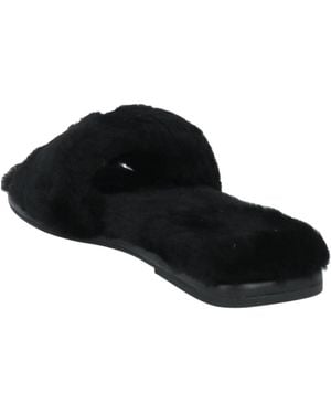 Tory Burch Wool Lined Slippers - Black