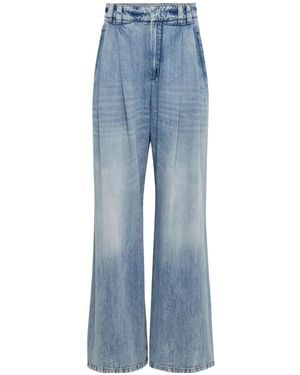 Brunello Cucinelli Low-Rise Wide-Leg Jeans - Blue