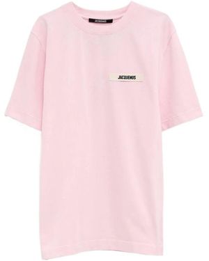 Jacquemus Logo Patch Crewneck T-Shirt - Pink