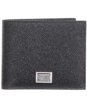 Dolce & Gabbana Logo Plaque Bifold Wallet - Grey
