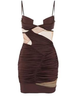 Nensi Dojaka Draped Minidress - Purple