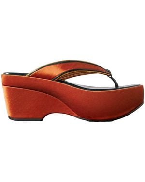 Dries Van Noten Platform High-Heeled Sandals - Red