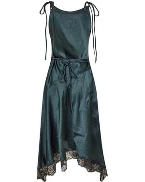 Acne Studios Satin Lace Dress - Green