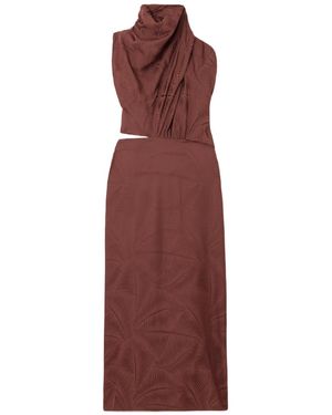 Johanna Ortiz Finding Balance Midi Dress - Red