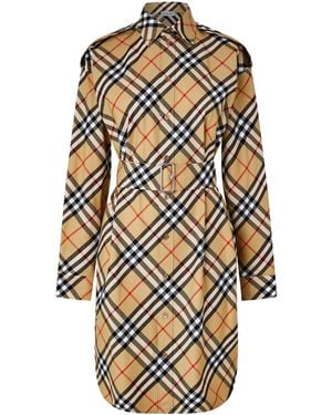 Burberry Check Dress - Natural