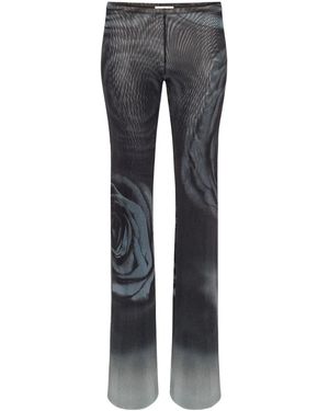 Jean Paul Gaultier Blurry Roses Trousers - Grey