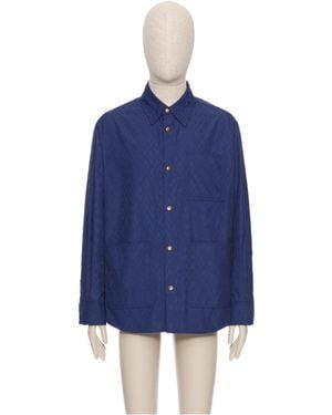 Valentino Zip-Up High Neck Bomber Jacket - Blue