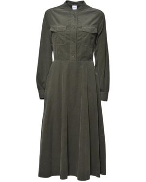 Aspesi Corduroy Midi Dress - Green