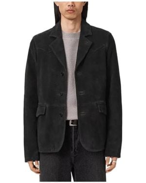 AllSaints Hornett Buttoned Panelled Blazer - Black