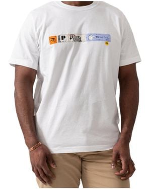 Paul Smith Ps Heather Graphic Round Neck T-Shirt - White